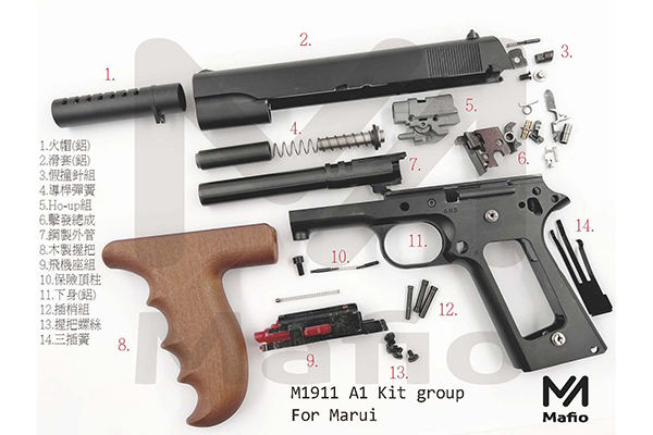 MARUI MAA-001 M1911-A1-Kit-Group｜Mafioso Airsoft